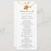 White Gold Floral Event Wedding Programme Offical1 (Devant / Derrière)