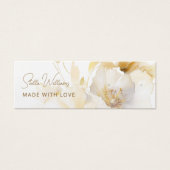 White Gold Flower Stud Earring Display Kaart (Voorkant)