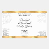 White & Gold Foil Cosmetics Bottle Label (Voorkant)