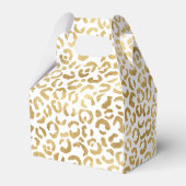 White Gold Glam Leopard Print Bedankdoosjes (Achterkant)