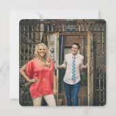 White Gold Glitter Save the Date Photo Cards (Achterkant)