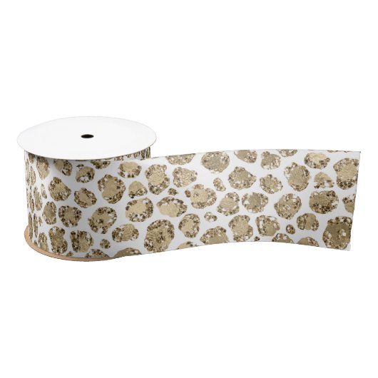 White Gold Glitz Sparkle Leopard Print     Lint (Spoel)