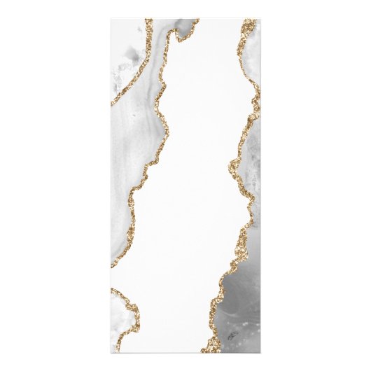 White, Gold & Grey Mist Agate Program Reclamekaart (Achterkant)