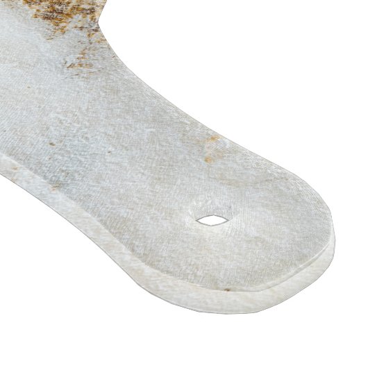 White Gold Grey Monogram Name Marble Snijplank (Hoek)