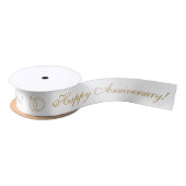 White Gold Jubileum Persoonlijke naam Datum Lint (Spoel)