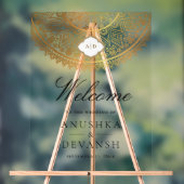 White Gold Mandala Indian Wedding Welcome (Neutre)