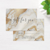White Gold Marble Business Gift Certificate Visitekaartje (Bureau)
