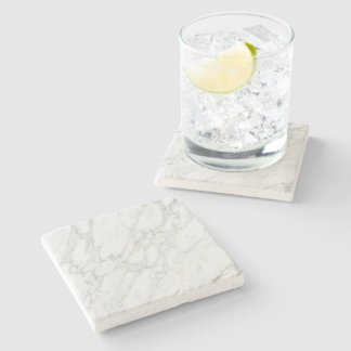 White Gold Marble Elegant Minimalist Luxury Design Stenen Onderzetter