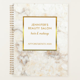 White gold marmer professionele afspraak Planner