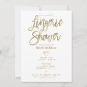 White & Gold Modern Minimale grafische vormgeving Kaart (Voorkant)