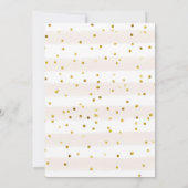 White Gold Peach baby shower fille de carte d'invi (Dos)