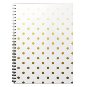 White Gold Polka Dot Notitieboek