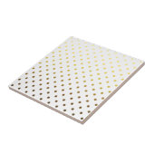 White Gold Polka Dot Tegeltje (Zijkant)