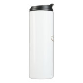 White Gold Script Custom Name Thermal Tumbler Thermosbeker (Gedraaid links)