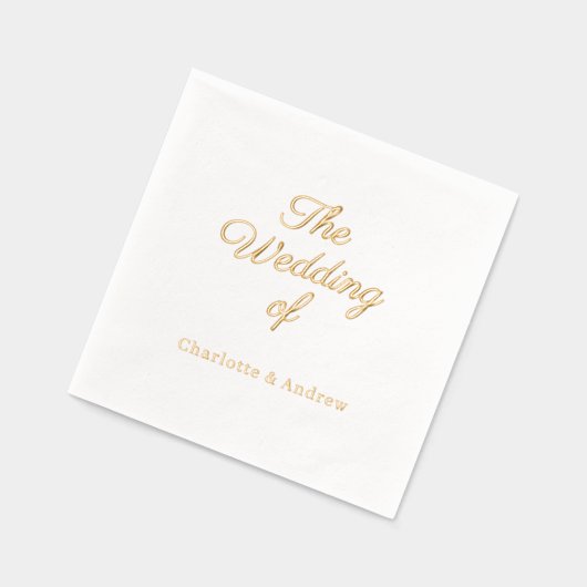 White gold script luxury Wedding  (Gauche)