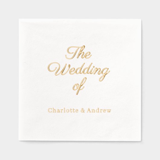 White gold script luxury Wedding  (Recto)