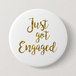White & Gold Script Net met Button