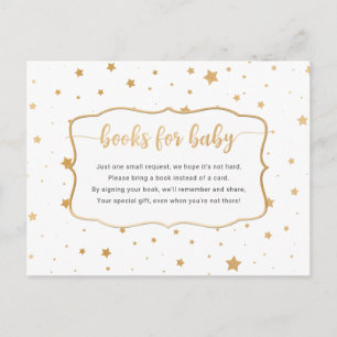 White Gold Star Confetti-boekenkaart Uitnodiging Briefkaart