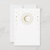 White & Gold Stars Celestial Sunburst Moon RSVP (Dos)