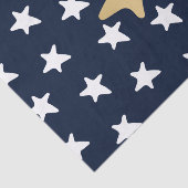 White & Gold Stars Patroon Tissuepapier (Detail)