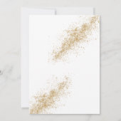 White & Gold Trente Invitations d'anniversaire (Dos)