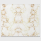 White Gold Vein Marble Cadeaupapier (Vlak)