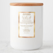 White & gold waterproof cosmetics bottle label voedselcontainer etiket (Voorkant)