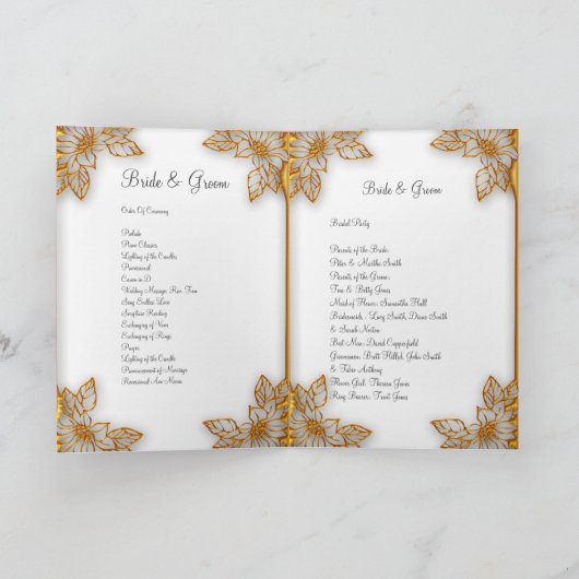 White Gold Wedding Programme (Intérieur)