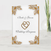 White Gold Wedding Programme (Devant)