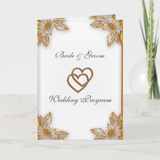 White Gold Wedding Programme (Devant)