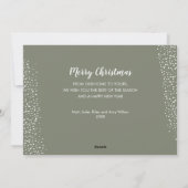 White Gold Wreated Kerstmis Feestdagenkaart (Achterkant)