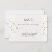 White Gold XOXO Love Wedding RSVP (Devant)