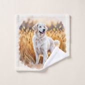 White Golden Retriever Dog Bad Handdoek (Wasdoekje)