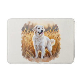 White Golden Retriever Dog Badmat