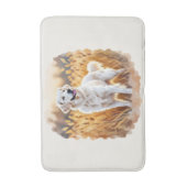 White Golden Retriever Dog Badmat (Voorkant Verticaal)