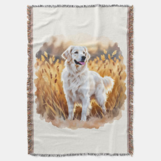 White Golden Retriever Dog Deken
