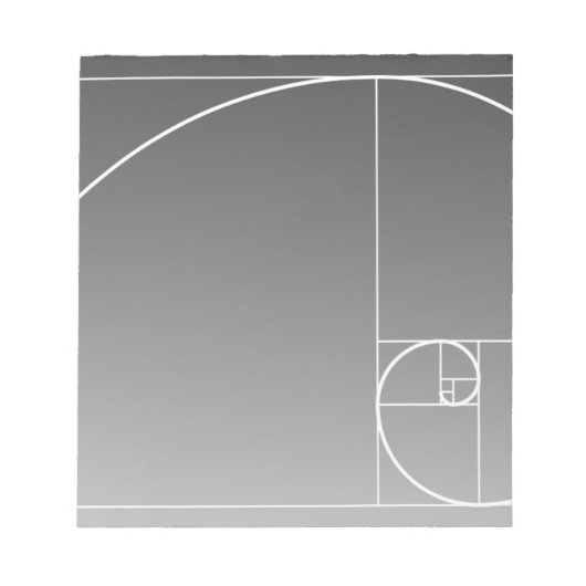 White Golden Spiral Notitieblok (Voorkant)