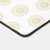 White | Golden Zinnia Flower Medallions (Coin)
