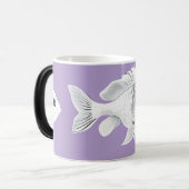 White goldfish on a lavender background mug (Devant gauche)