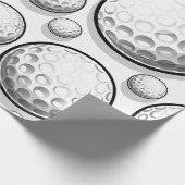 White Golf Party Cadeaupapier (Hoek)