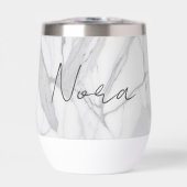 White Gray Personalized Marble Texture (Voorkant)