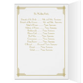 White Great Gatsby Art Déco Programmes de mariage (Intérieur (Gauche))