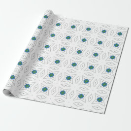 White Green doted Pattern Cadeaupapier