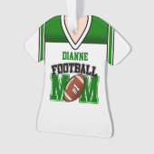 White/Green Football Ma Jersey Ornament (voorkant)