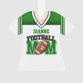 White/Green Football Ma Jersey Ornament (achterkant)