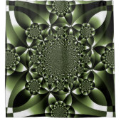 White Green Forest Leaf Petals Douchegordijn (Voorkant)