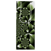 White Green Forest Leaf Petals Wijn Cadeautas (Voorkant)