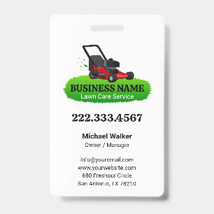 White Green Lawn Care en Service Professional Badge
