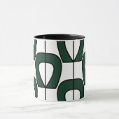 White Green Modern Geometric Abstract Mok (Midden)