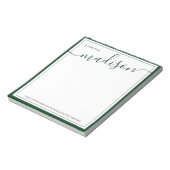 White Green - persoonlijke naam op het bureau van Notitieblok (Gedraaid)